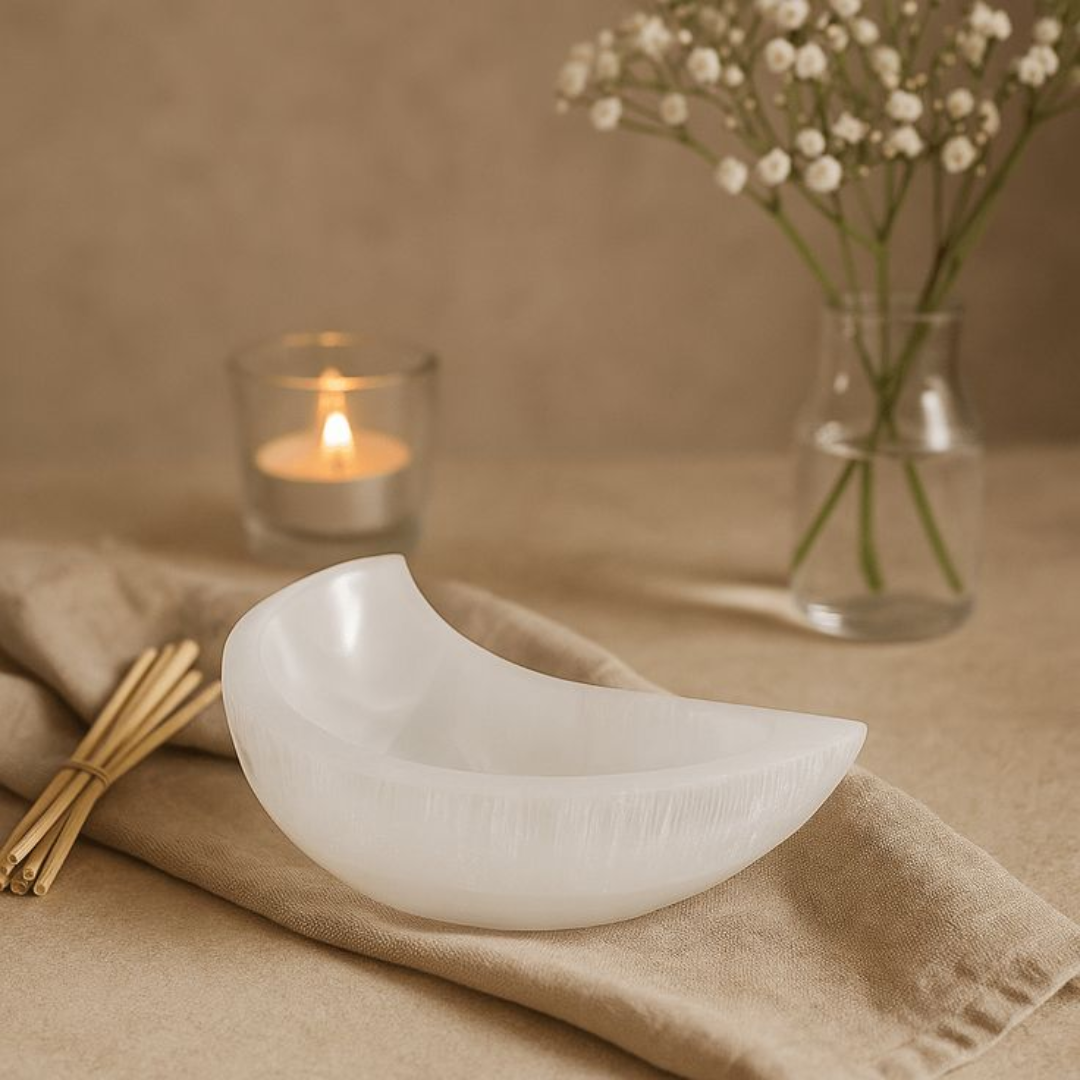 Cuenco de selenita · Luna