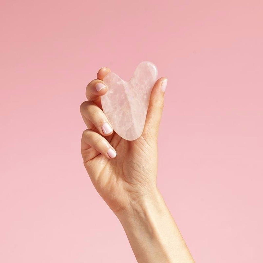 Gua sha · cuarzo rosa